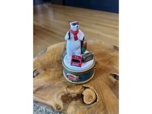 1996 Coca-Cola Polar Bear Figurine Music Box